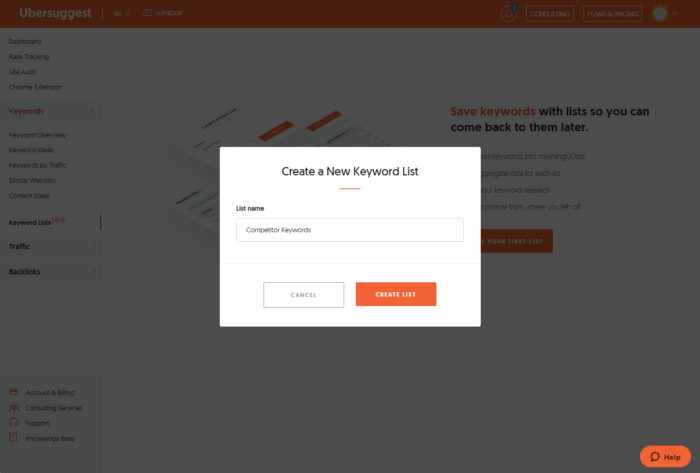 关键字列表 uber 建议击败竞争对手