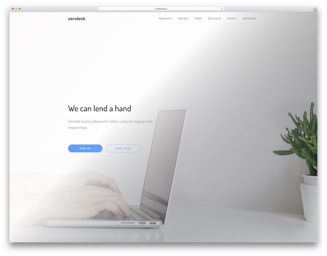 le modèle de site Web adapté aux mobiles saas