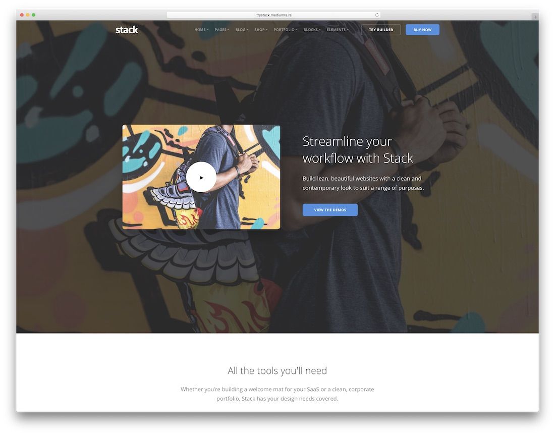 empiler le modèle de site Web convivial pour les mobiles