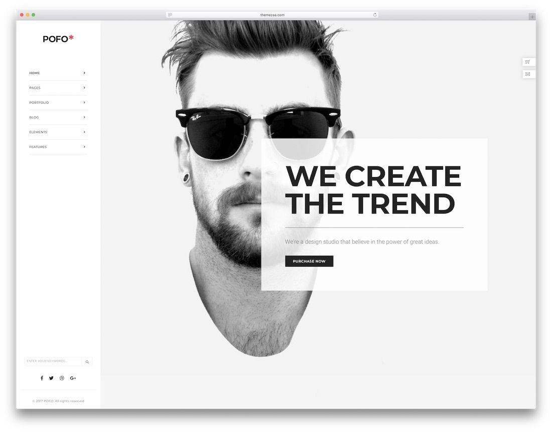 modèle de site Web adapté aux mobiles pofo