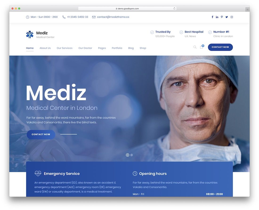 mediz 醫生網站模板