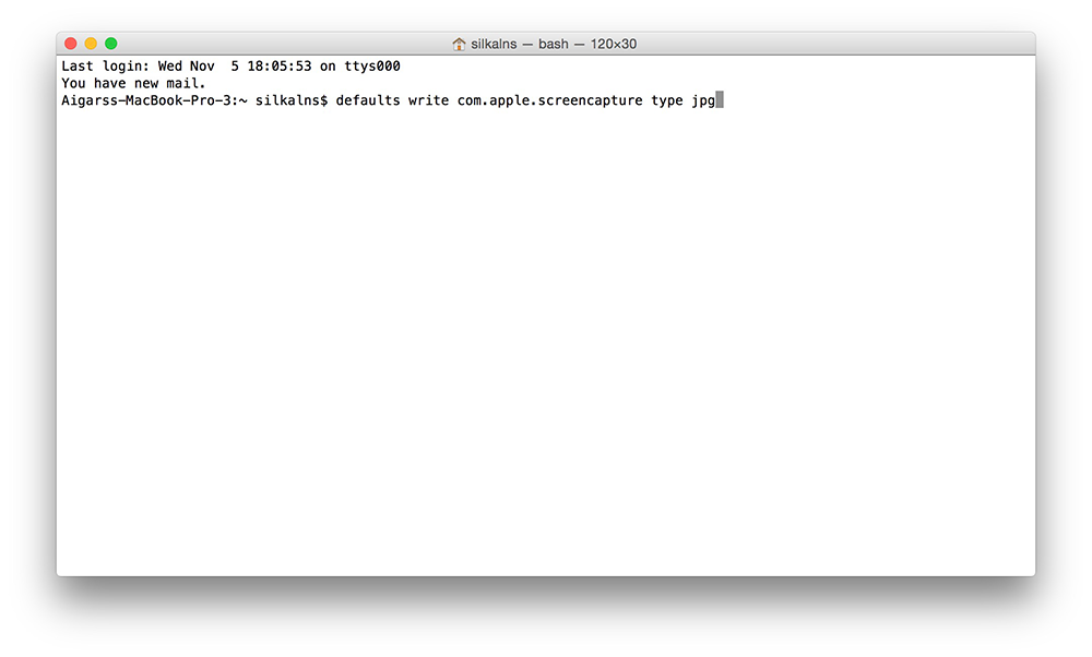 Terminale Yosemite per Mac OS X