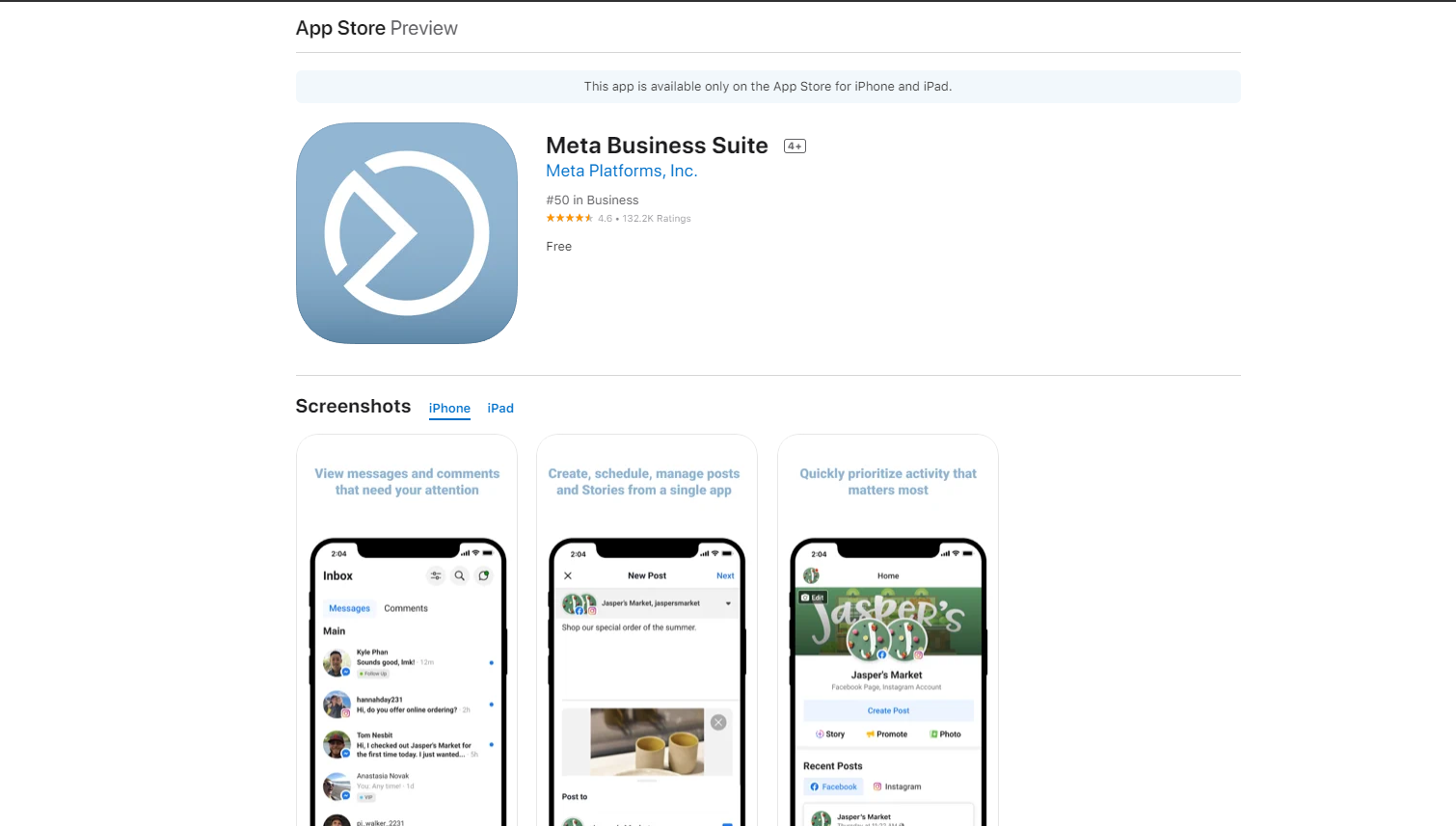 أفضل التطبيقات للمسوقين: Meta Business Suite