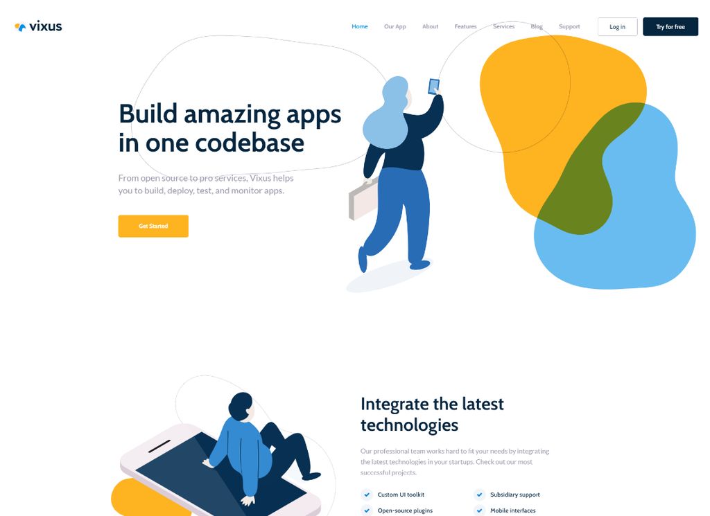 فيكسوس | Startup & Mobile App WordPress Landing Page Theme