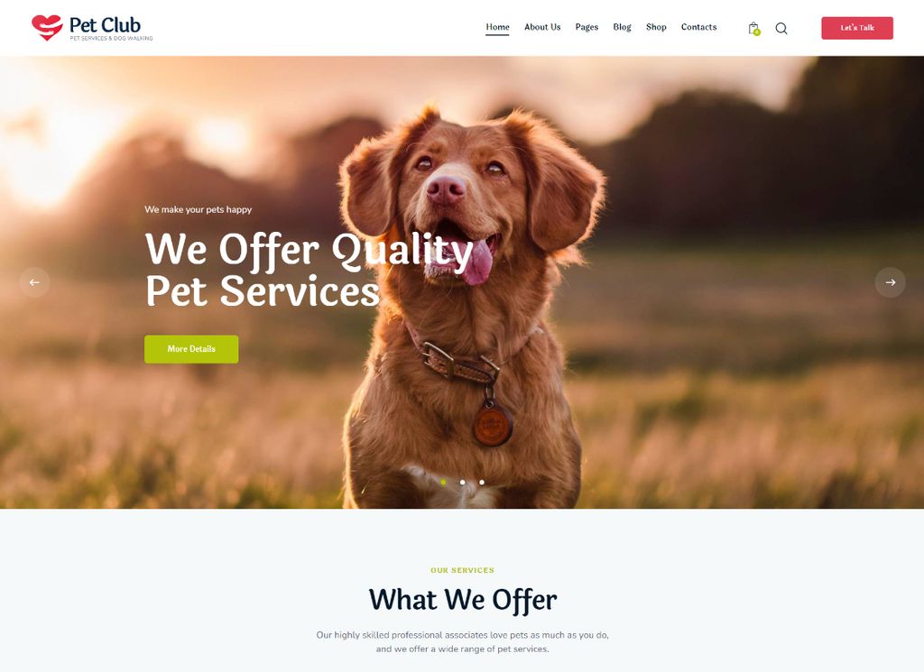 Clubul animalelor de companie | Tema WordPress pentru animale de companie și creștere veterinară