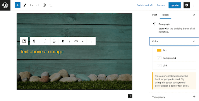 WordPress'te metin rengini değiştirme Changing the text color in WordPress