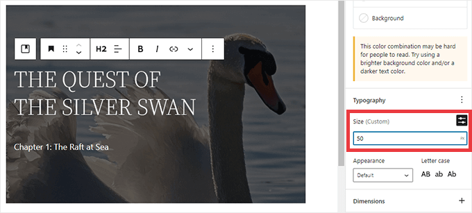WordPress'te bir görüntünün üstüne metin ekleme Adding text on top of an image in WordPress