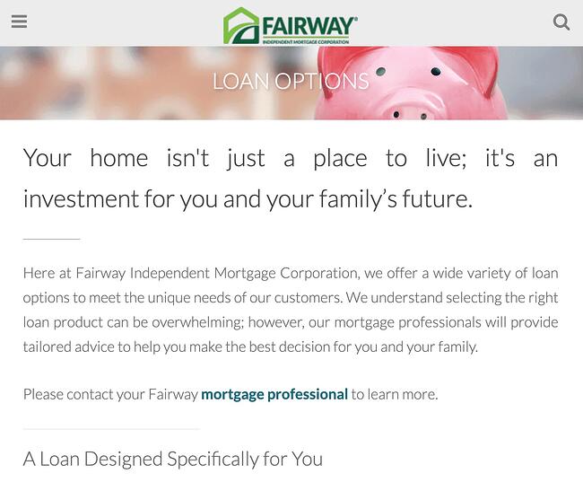 Estrategia de marketing relacional de Fairway Mortgage