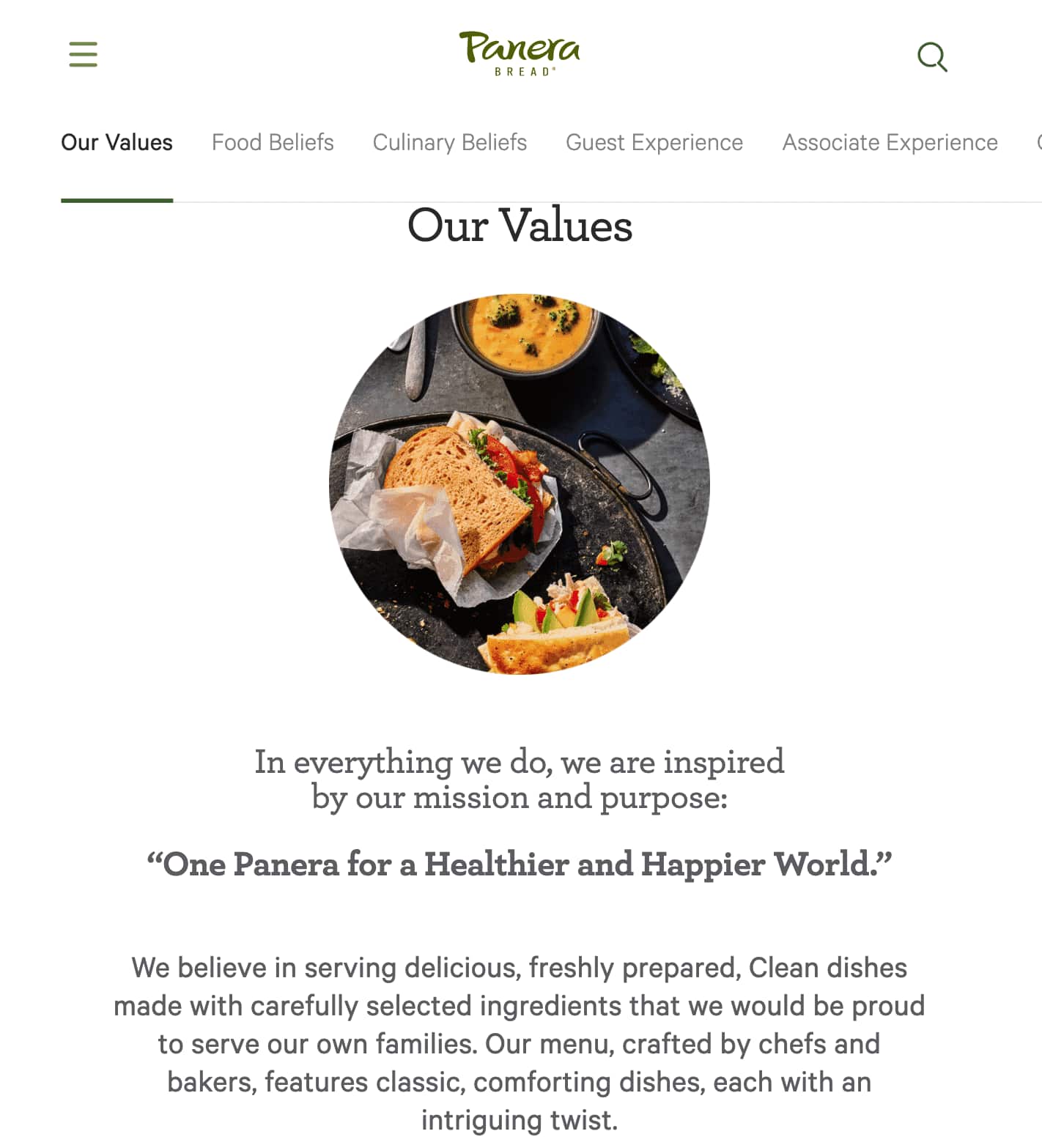Un ejemplo de marketing relacional del pan Panera.