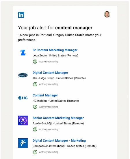 Beispiel für E-Mail-Personalisierung: LinkedIn