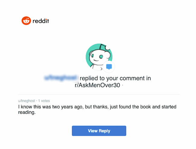 Beispiel für E-Mail-Personalisierung: Reddit