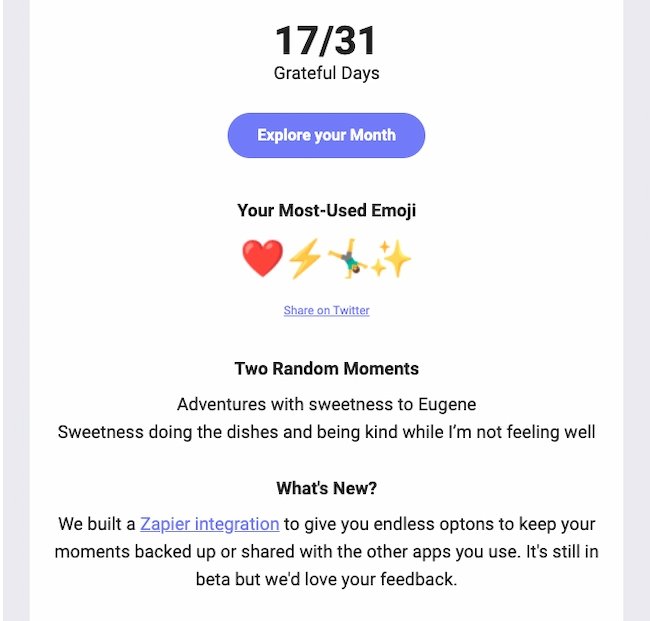 Beispiel für E-Mail-Personalisierung: Happyfeed