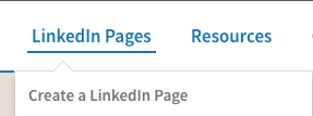 как создать страницу компании в LinkedIn: верхнее меню