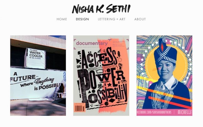 Exemplu de portofoliu de design grafic: Nisha K. Sethi