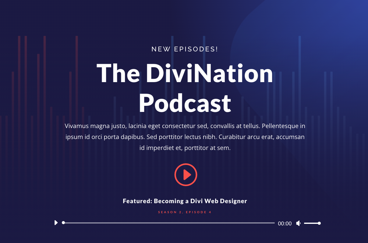 Mejor tema de podcast de WordPress: Divi