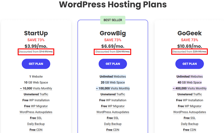 SiteGround WordPress 託管計劃