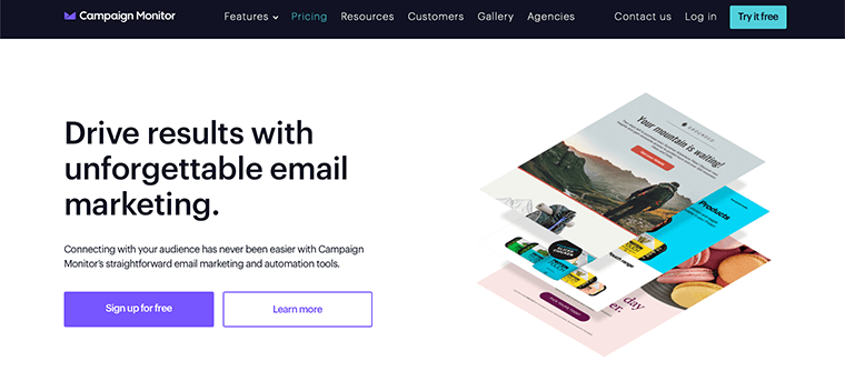Campaign Monitor 電子郵件營銷 AWeber 替代方案