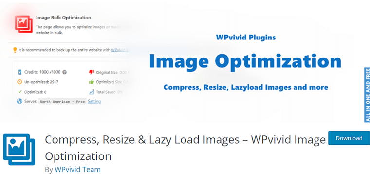 Plugin WordPress gratuito per l'ottimizzazione delle immagini WPvivid