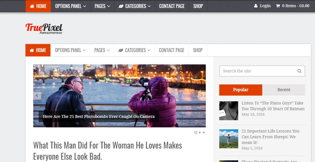 TruePixel, das WordPress-Blogging-Theme