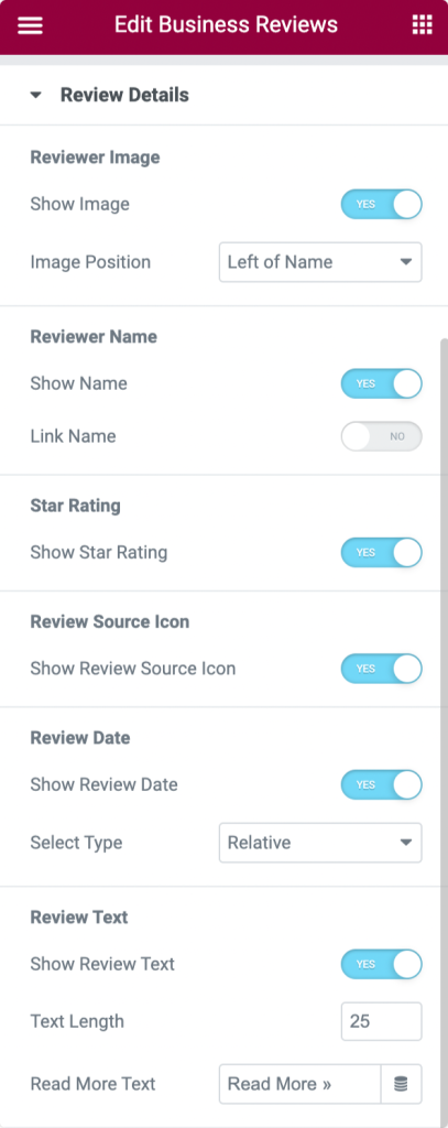 รายละเอียดรีวิว google