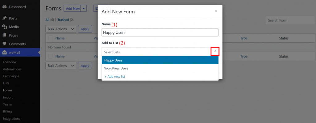 Jak dodać formularz subskrypcji do listy e-mail WordPress?