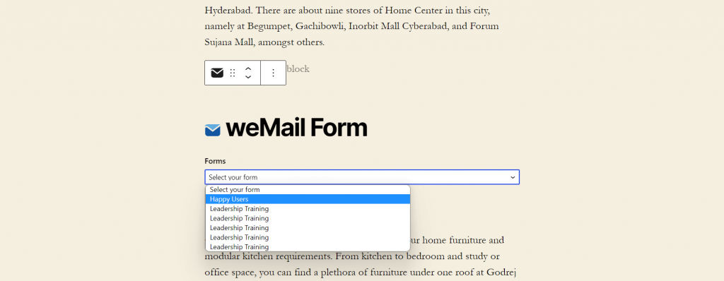 Dodaj formularz subskrypcji do strony bloga wordpress
