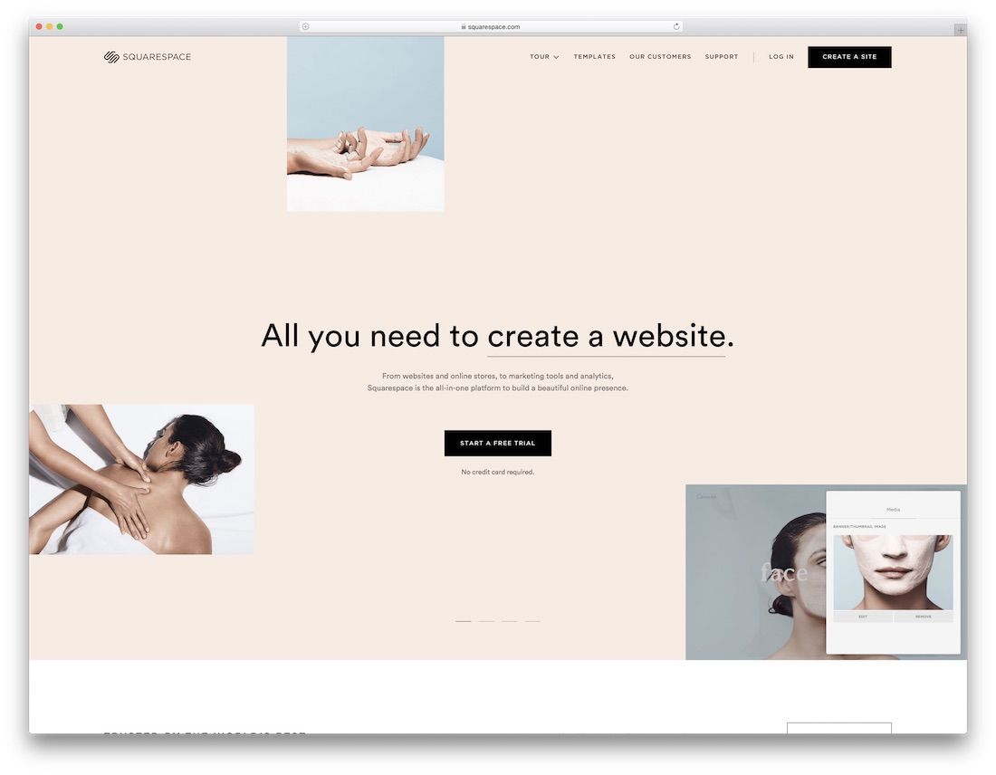 el mejor software de creación de sitios web de squarespace