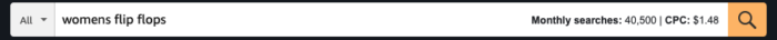 ubersuggest rezultate Chrome pentru comerțul electronic