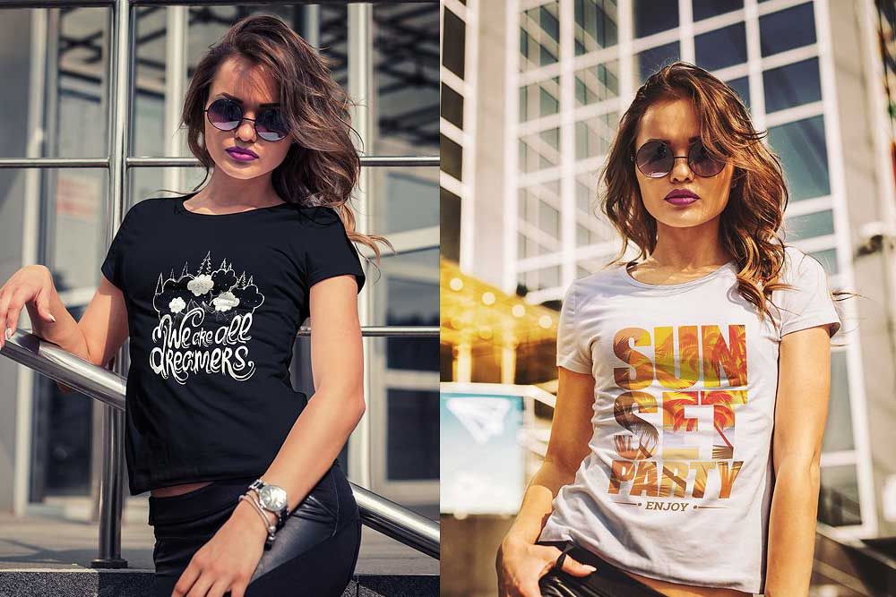 maquete de camiseta preta