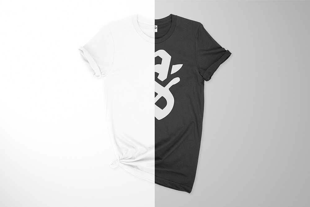 maquete de camiseta preta