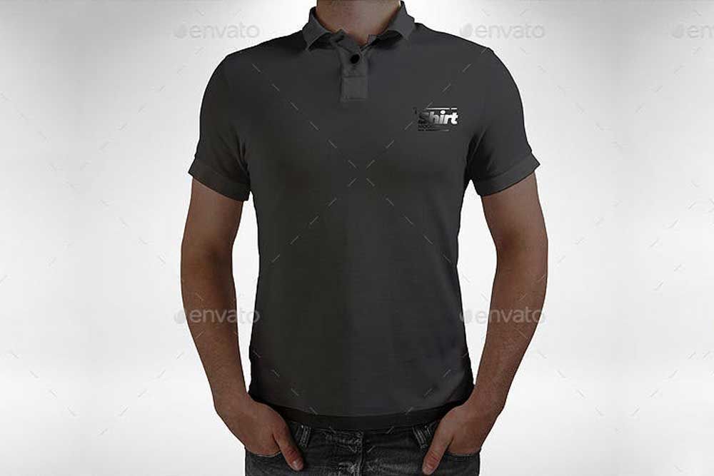 maquete de camiseta preta