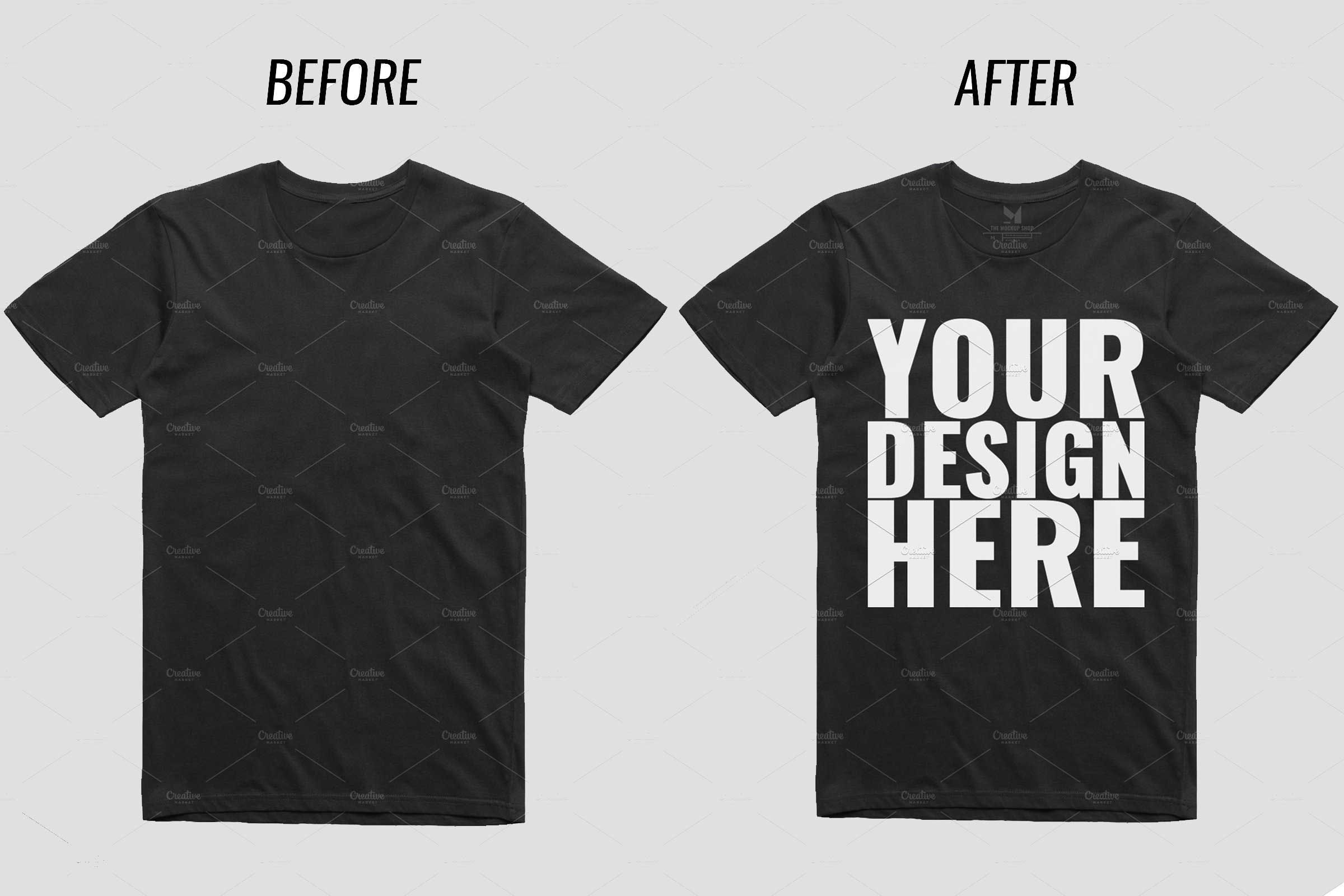 maquete de camiseta preta