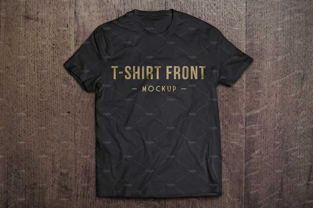 maquete de camiseta preta
