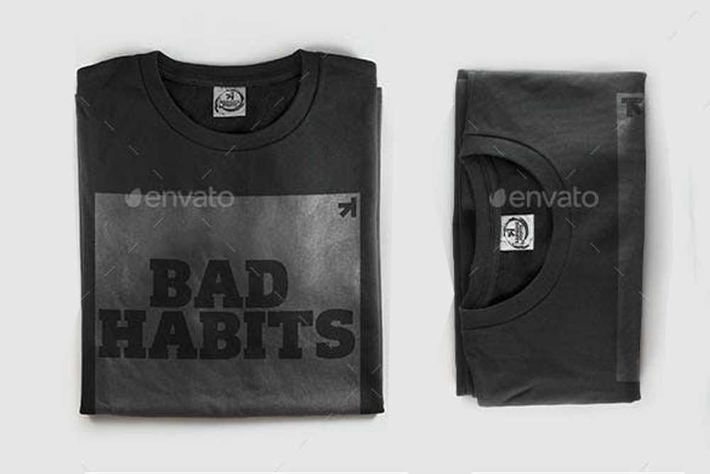 maquete de camiseta preta