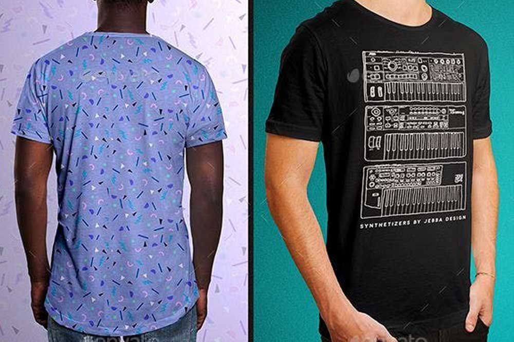 maquete de camiseta preta