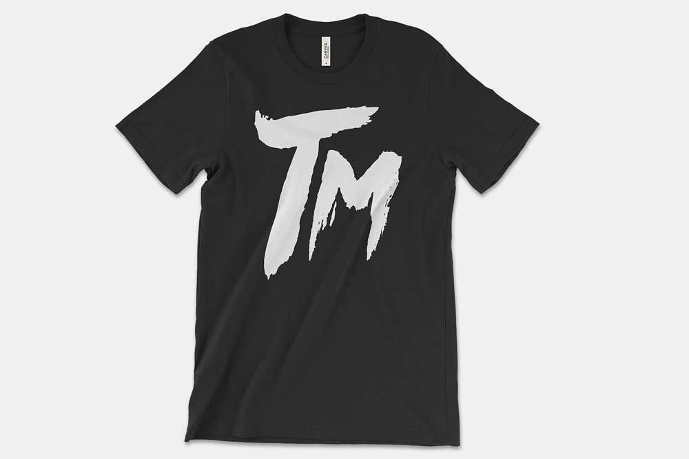 maquete de camiseta preta