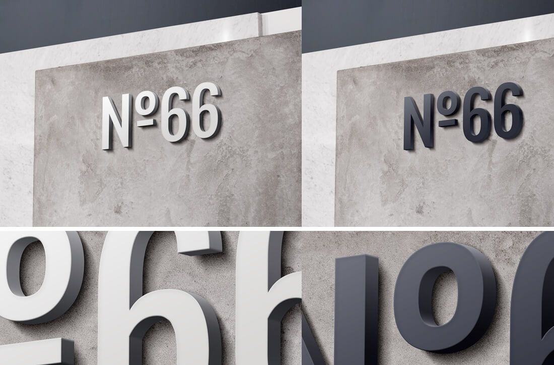 3d wall logo mockup template