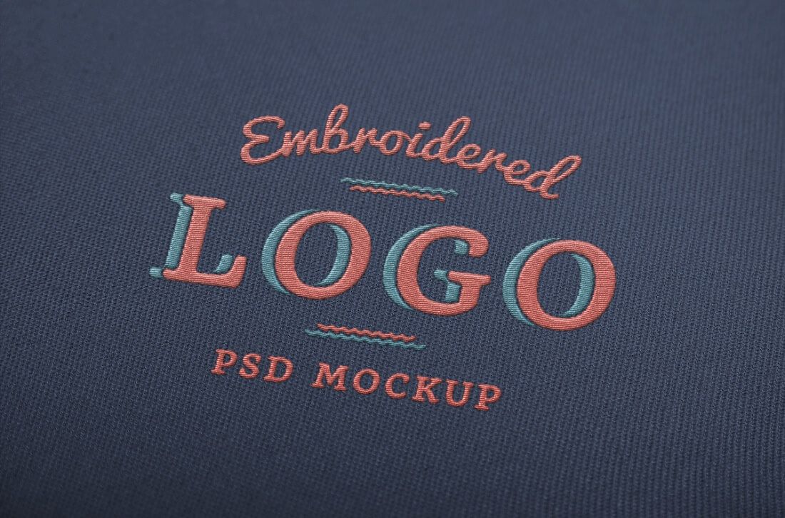 embroidered logo mockup