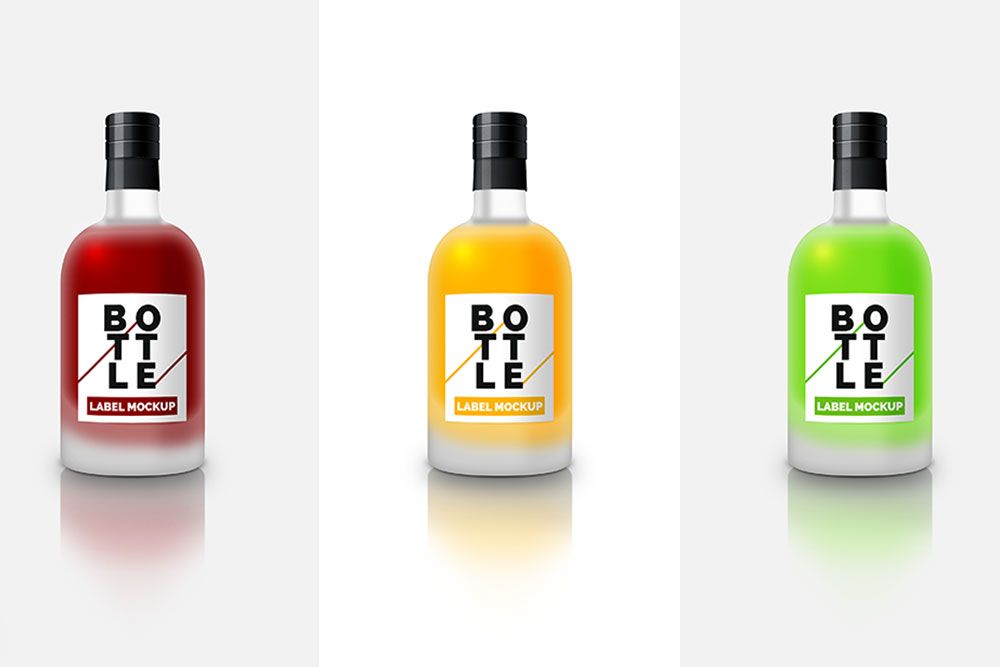 modello di bottiglia di vetro