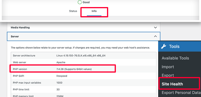 Vérifier la version de PHP Check PHP version