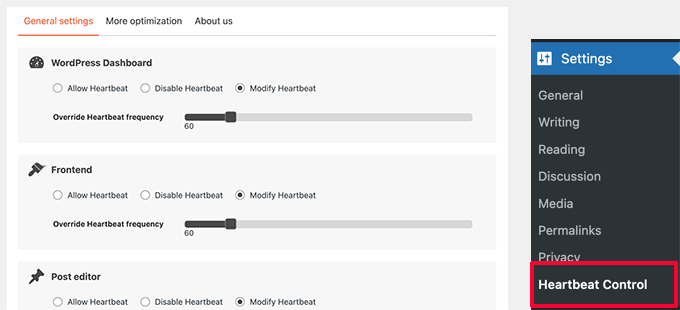 Appels d'API Heartbeat Heartbeat API calls