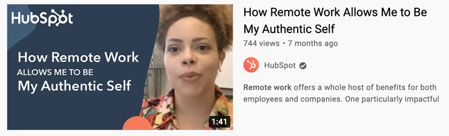 exemple de miniature YouTube de la chaîne YouTube de HubSpot