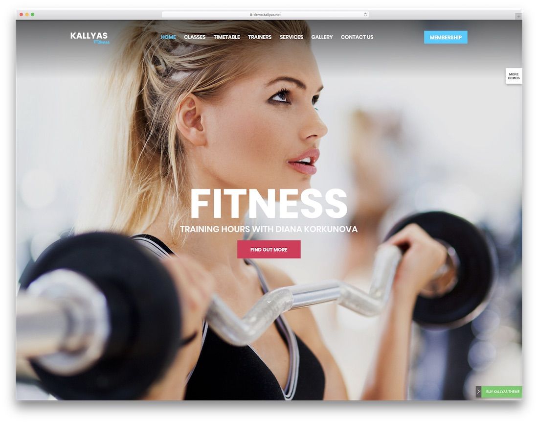 kallyas ตอบสนองธีมกีฬา wordpress