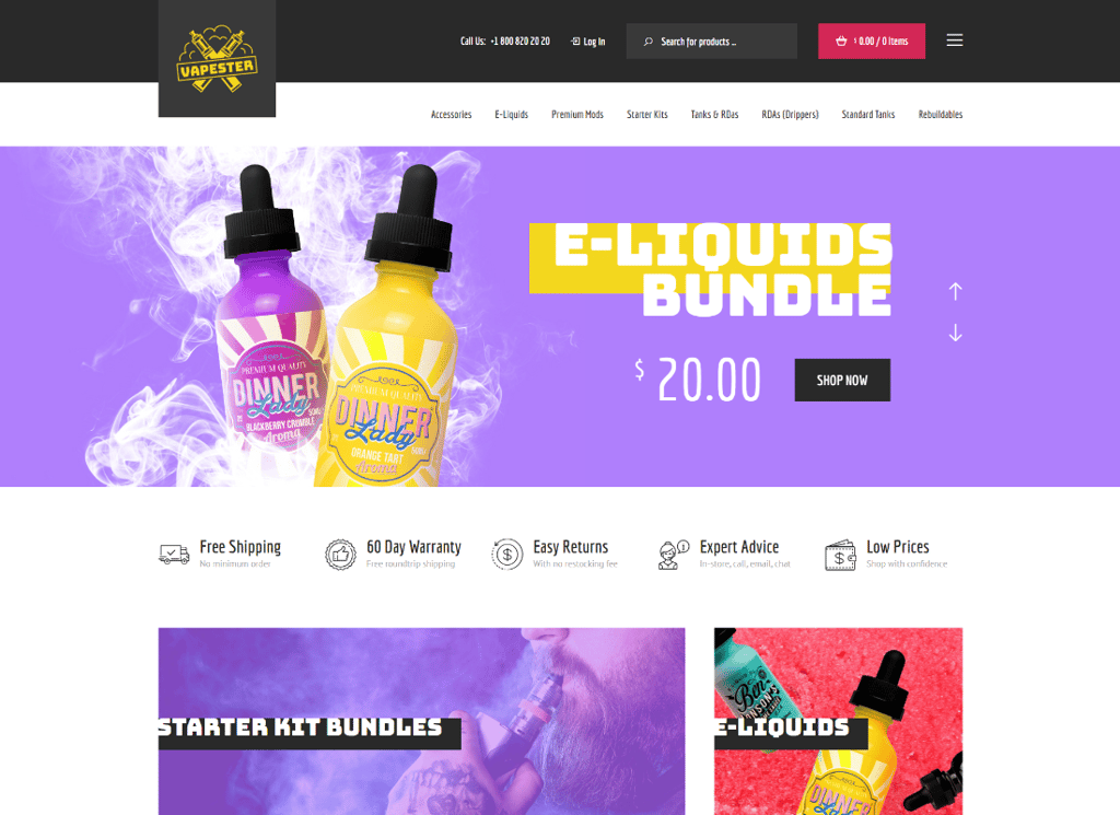 elektronik sigara | Yaratıcı Sigara Mağazası ve Vape Shop WooCommerce Teması