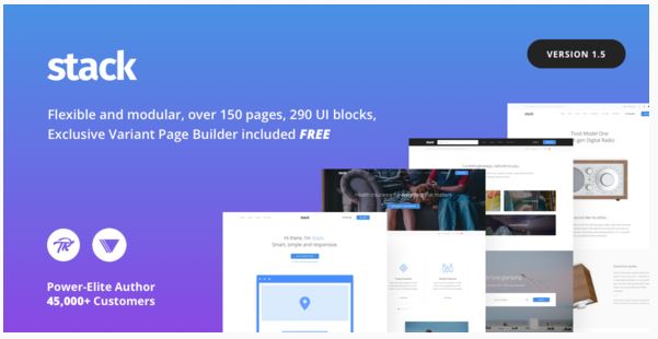 Tema de pilha de tema WordPress