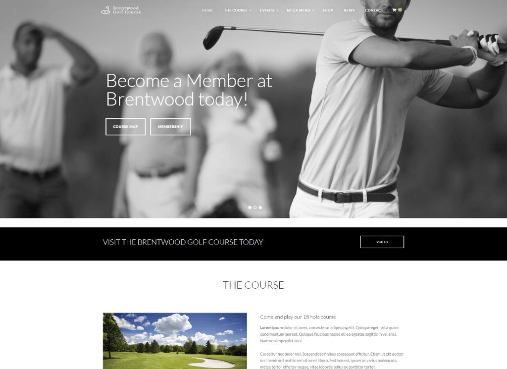 Brentwood - Motyw pola golfowego