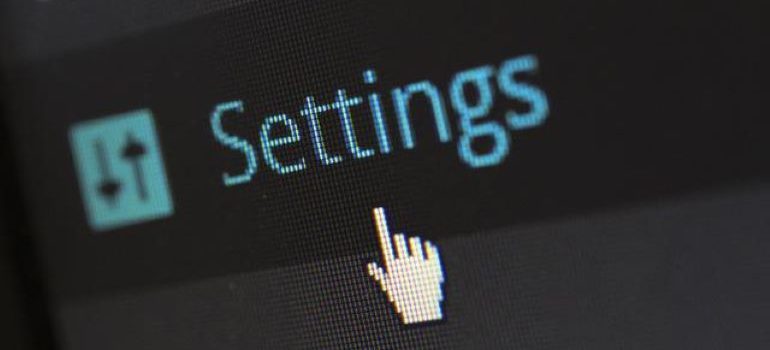 Pointer mouse pada pengaturan keamanan di admin WordPress