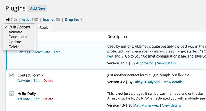 comment supprimer des plugins wordpress