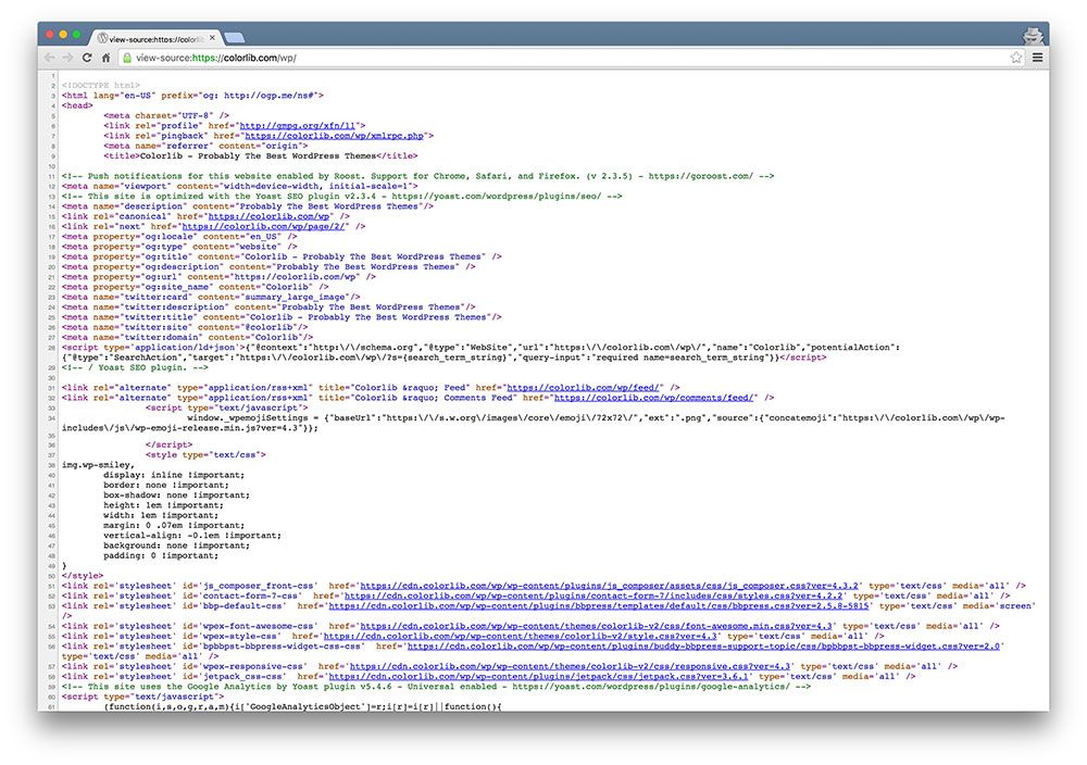 afficher la source du site Web