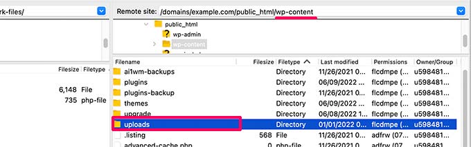 WordPressにフォルダをアップロードします Uploads folder in WordPress